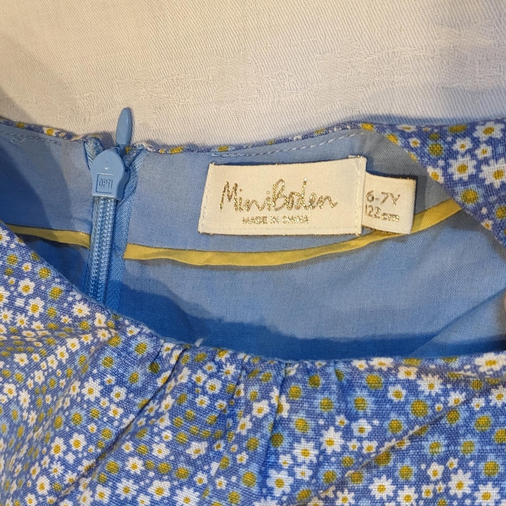 Mini Boden Cotton/Linen Lined Dress Size 6-7years - Picture 3 of 7